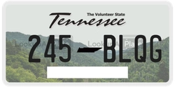 245BLQG  license plate in TN