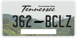 362BCLZ  license plate in TN