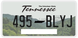 495BLYJ  license plate in TN