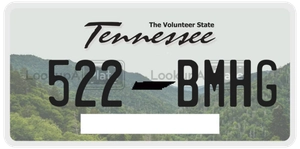 522BMHG license plate in Tennessee