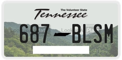 687BLSM  license plate in TN