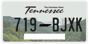 719BJXK license plate in Tennessee