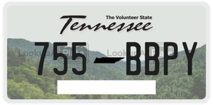 755BBPY license plate in Tennessee