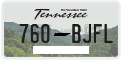 760BJFL  license plate in TN