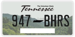 947BHRS  license plate in TN