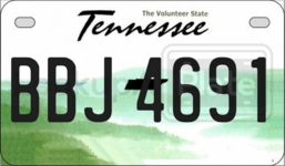 BBJ4691 license plate in Tennessee