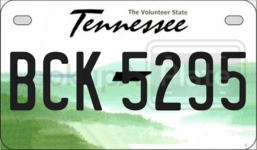 BCK5295 license plate in Tennessee
