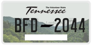 BFD2044 license plate in Tennessee
