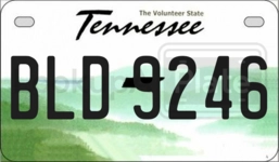 BLD9246 license plate in Tennessee