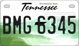 BMG6345 license plate in Tennessee
