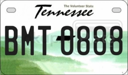 BMT0888 license plate in Tennessee