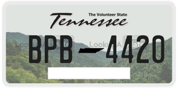 BPB4420  license plate in TN
