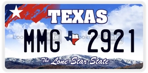 MMG2921 license plate in Texas