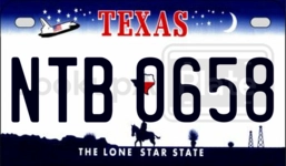 NTB0658 license plate in Texas