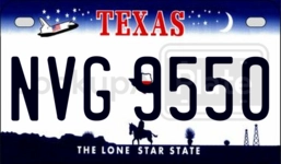 NVG9550 license plate in Texas