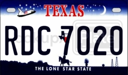 RDC7020 license plate in Texas