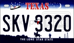 SKV3320 license plate in Texas