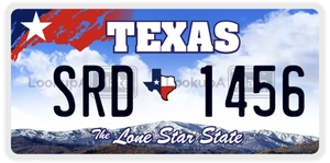 SRD1456 license plate in Texas