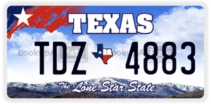 TDZ4883 license plate in Texas