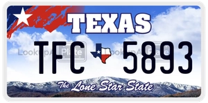 TFC5893 license plate in Texas