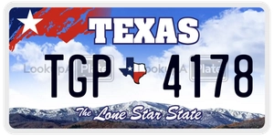 TGP4178 license plate in Texas