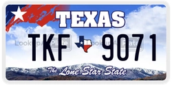TKF9071  license plate in TX