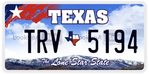 TRV5194 license plate in Texas