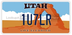 1U7LR  license plate in UT