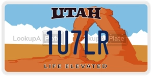 1U7LR license plate in Utah