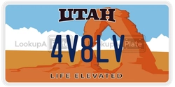 4V8LV  license plate in UT