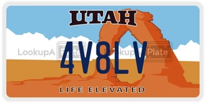 4V8LV license plate in Utah