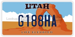 G188HA  license plate in UT