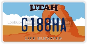 G188HA license plate in Utah