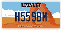 H559BM  license plate in UT
