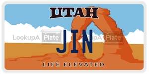 JIN license plate in Utah