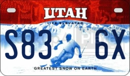 S836X license plate in Utah