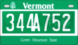 344A752 license plate in Vermont