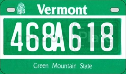 468A618 license plate in Vermont