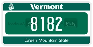 8182 license plate in Vermont
