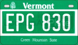 EPG830 license plate in Vermont