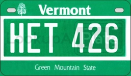 HET426 license plate in Vermont