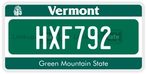 HXF792 license plate in Vermont