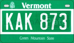 KAK873 license plate in Vermont