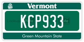 KCP933 license plate in Vermont