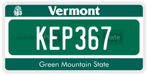 KEP367 license plate in Vermont