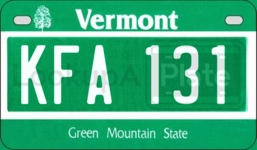 KFA131 license plate in Vermont