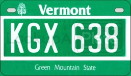 KGX638 license plate in Vermont