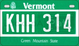 KHH314 license plate in Vermont