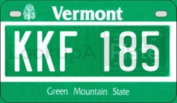 KKF185 license plate in Vermont