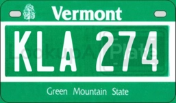 KLA274 license plate in Vermont